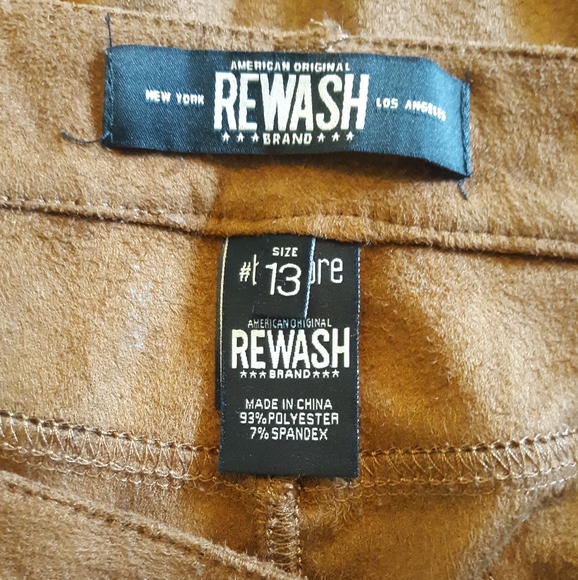 Rewash brand faux suede pants sz 13 *B - Picture 2 of 4